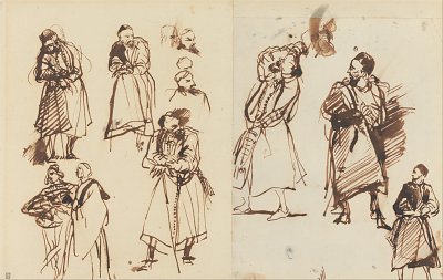Studies for Shylock von Richard Parkes Bonington als Kunstdruck auf Leinwand