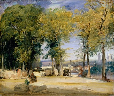 Venice Ducal Palace with a Religious Procession von Richard Parkes Bonington als Kunstdruck auf Leinwand