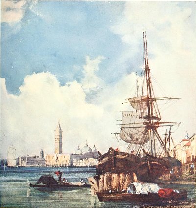 Vue de Venise von Richard Parkes Bonington als Kunstdruck auf Leinwand