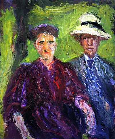 Doppel Portrait von Richard-Gerstl als Kunstdruck auf Leinwand