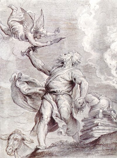 Das Opfer Abrahams von Rubens als Kunstdruck auf Leinwand