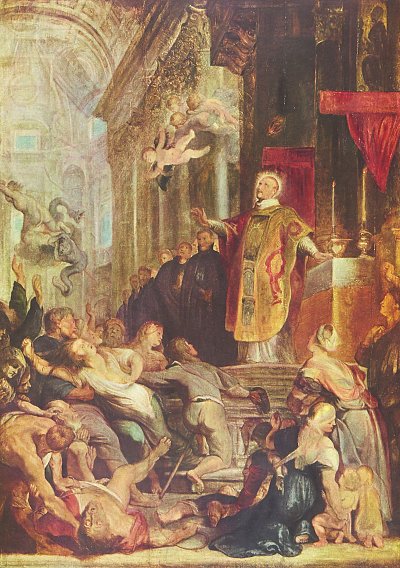 Die Wunder des Hl Ignatius von Loyola von Rubens als Kunstdruck auf Leinwand