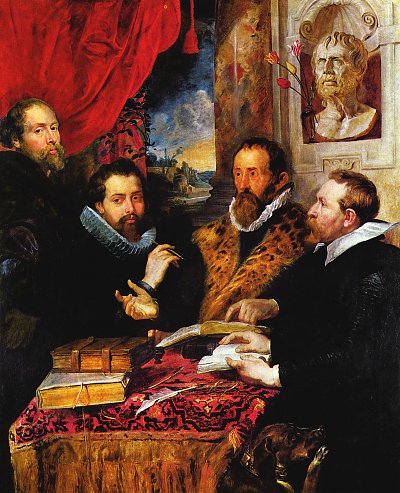 Vier Philosophen von Rubens als Kunstdruck auf Leinwand
