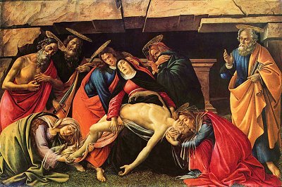 Beweinung Christi 2 von Sandro Botticelli als Kunstdruck auf Leinwand