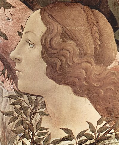 Geburt der Venus Detail 2 von Sandro Botticelli als Kunstdruck auf Leinwand