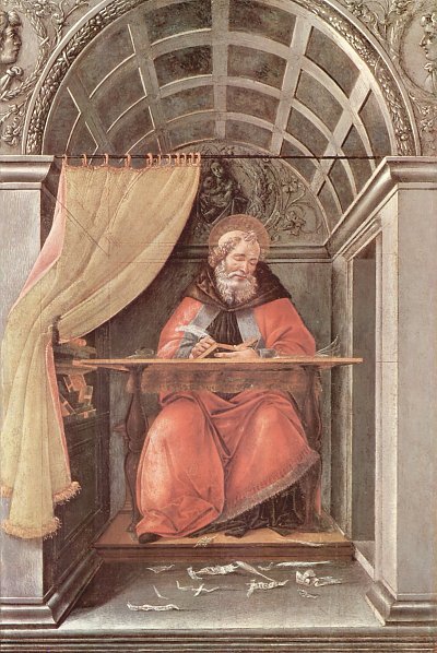 Hl Augustinus in Klausur von Sandro Botticelli als Kunstdruck auf Leinwand