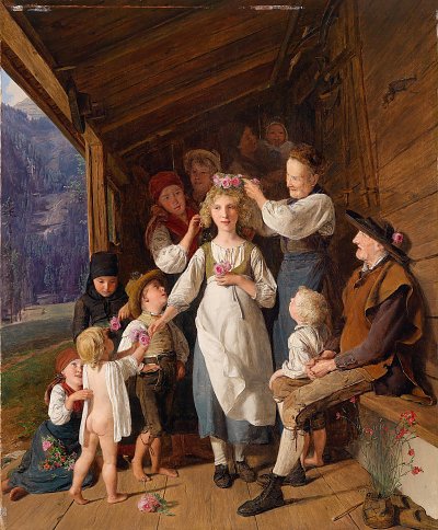Die Kranzljungfer von Theodor von Hörmann als Kunstdruck auf Leinwand