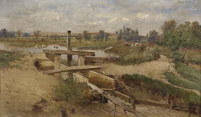 Ungarische Landschaft von Theodor von Hörmann als Kunstdruck auf Leinwand
