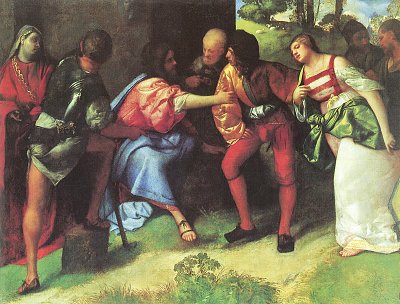 Susanna und Daniel von Tizian als Kunstdruck auf Leinwand