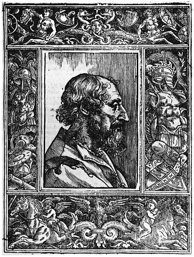 Portrait des Lodovico Ariost 2 von Tizian/Zeichnungen als Kunstdruck auf Leinwand