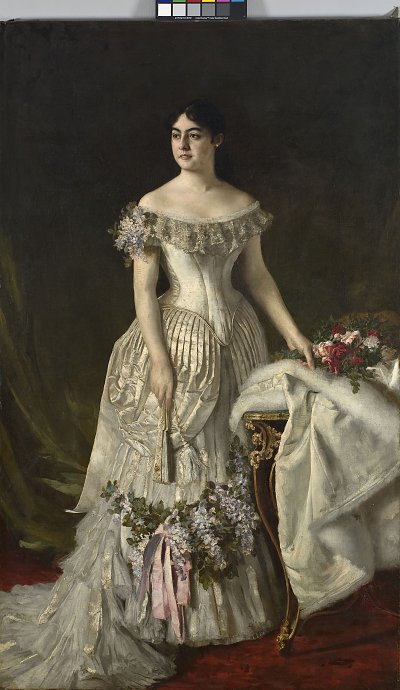 Kraljica Natalija von Vlaho Bukovac als Kunstdruck auf Leinwand