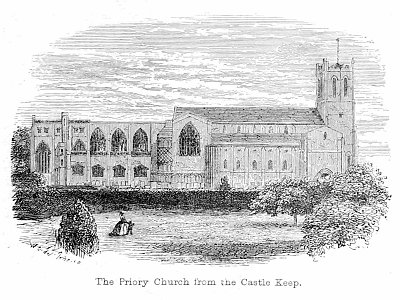 The Priory Church Christchurch von Walter Crane als Kunstdruck auf Leinwand