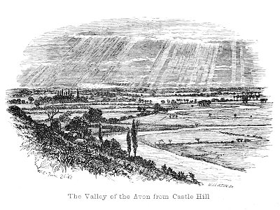 The Valley of the Avon from Castle Hill von Walter Crane als Kunstdruck auf Leinwand