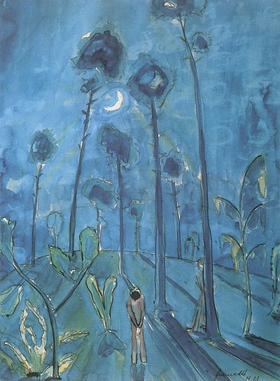 Mondlandschaft von Walter Gramatte als Kunstdruck auf Leinwand