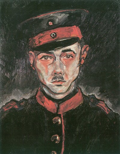 Selbstbildins mit weissem Gesicht von Walter Gramatte als Kunstdruck auf Leinwand
