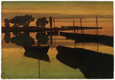 An der Havel 1898 von Walter Leistikow als Kunstdruck auf Leinwand