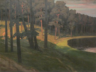 Aus der Mark um 1898 von Walter Leistikow als Kunstdruck auf Leinwand