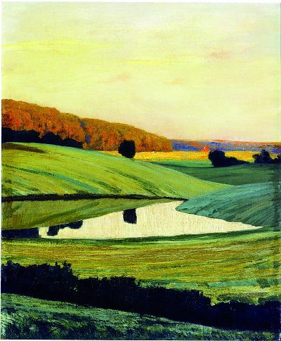 Herbststimmungen von Walter Leistikow als Kunstdruck auf Leinwand