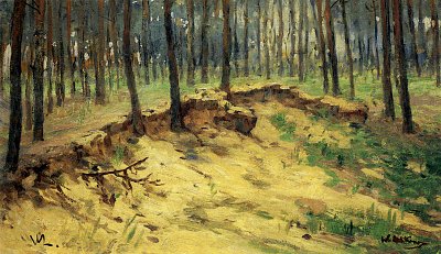 Waldstueck mit Sandgrube von Walter Leistikow als Kunstdruck auf Leinwand
