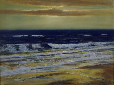 abend an der nordsee von Walter Leistikow als Kunstdruck auf Leinwand