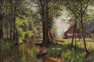 Im Spreewald von Walter Moras als Kunstdruck auf Leinwand