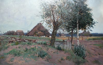 Maerkisches Dorf von Walter Moras als Kunstdruck auf Leinwand