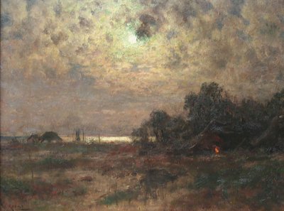 Mondaufgang von Walter Moras als Kunstdruck auf Leinwand