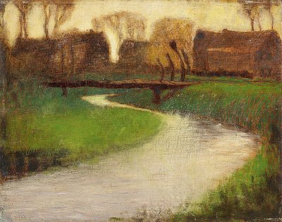 Partie am Niederrhein von Walter Ophey als Kunstdruck auf Leinwand