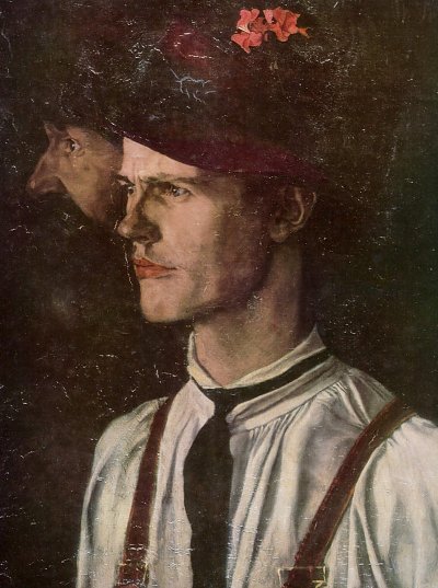Die Wildschützen von Wilhelm-Leibl als Kunstdruck auf Leinwand