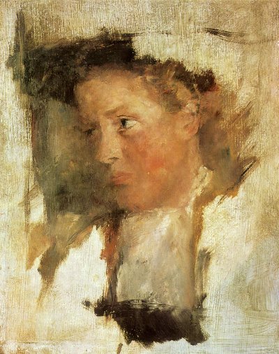 Miesbacher Bäuerin von Wilhelm-Leibl als Kunstdruck auf Leinwand