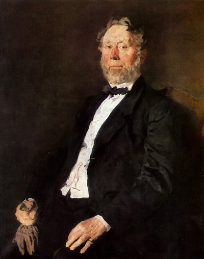 Porträt des Johann Heinrich Pallenberg von Wilhelm Leibl als Kunstdruck auf Leinwand