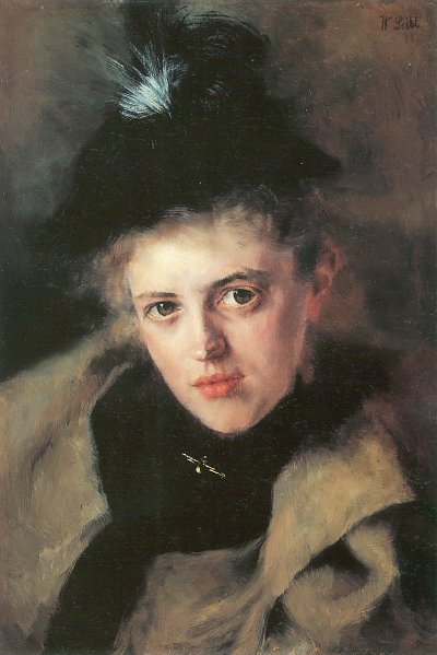 Bildnis der Frau Apotheker Rieder von Wilhelm Morgner als Kunstdruck auf Leinwand