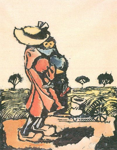 Die Geschwister von Wilhelm-Morgner als Kunstdruck auf Leinwand