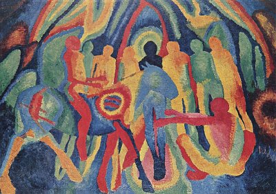 Einzug Christi von Wilhelm Morgner als Kunstdruck auf Leinwand