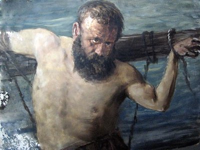 Der Böse Schächer von Wilhelm Steinhausen als Kunstdruck auf Leinwand