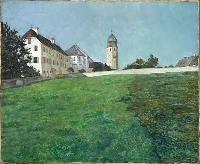 Blick auf Frauenchiemsee von Wilhelm Trübner als Kunstdruck auf Leinwand