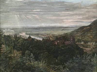 Blick auf Heidelberg von Wilhelm Trübner als Kunstdruck auf Leinwand
