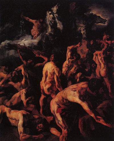 Gigantenschlacht von Wilhelm Trübner als Kunstdruck auf Leinwand