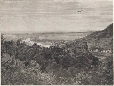 Schloß Heidelberg von Wilhelm Trübner als Kunstdruck auf Leinwand