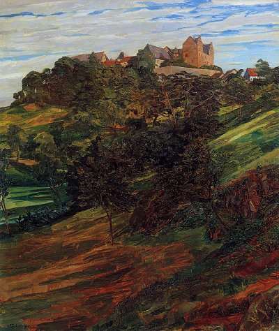 Schloss Lichtenberg im Odenwald von Wilhelm Trübner als Kunstdruck auf Leinwand