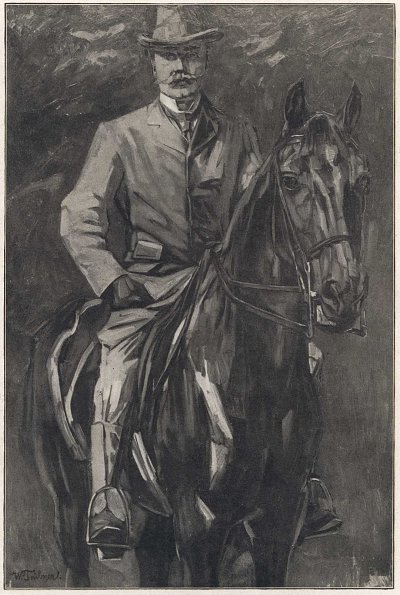 Selbstporträt zu Pferde von Wilhelm Trübner als Kunstdruck auf Leinwand