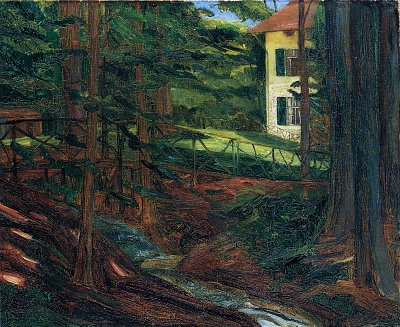 Villa Goes am Starnberger See von Wilhelm Trübner als Kunstdruck auf Leinwand