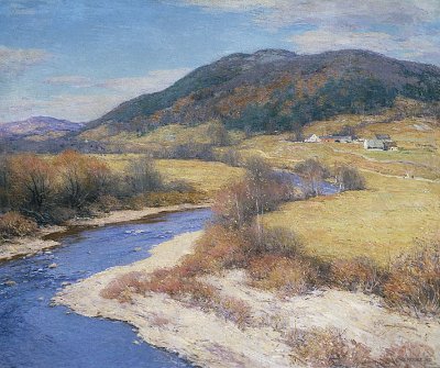 Indian Summer Vermont von Willard Leroy Metcalf als Kunstdruck auf Leinwand