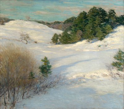 Midwinter von Willard Leroy Metcalf als Kunstdruck auf Leinwand