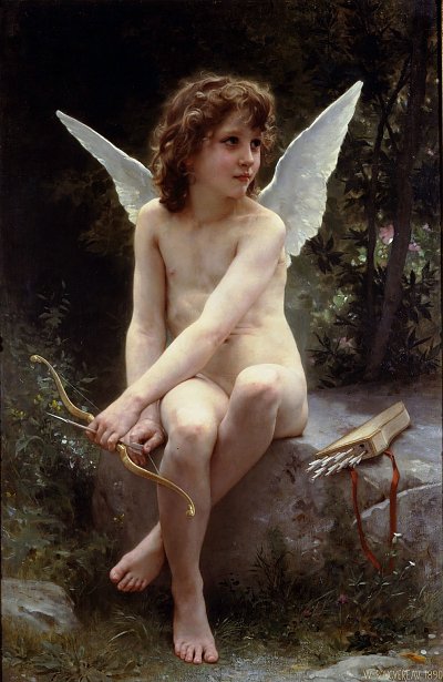 Amour A L affut von William Adolphe Bouguereau als Kunstdruck auf Leinwand