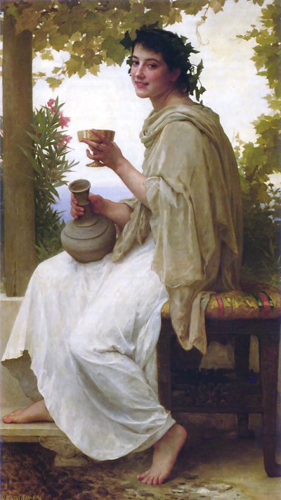 Bacchante von William Adolphe Bouguereau als Kunstdruck auf Leinwand