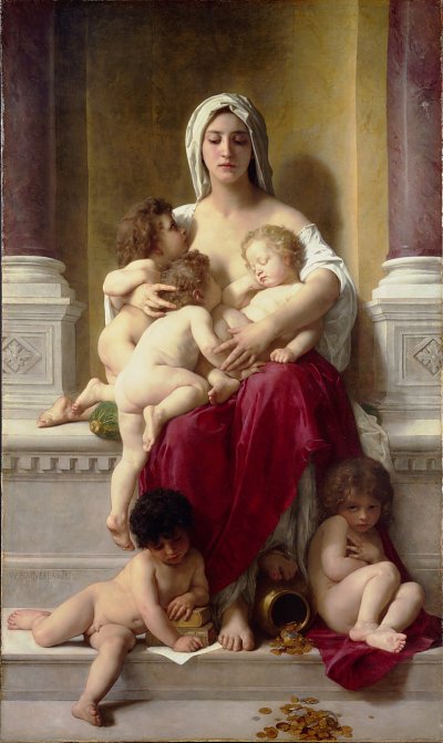 Charity von William Adolphe Bouguereau als Kunstdruck auf Leinwand