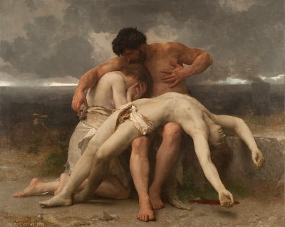 El primer duelo von William Adolphe Bouguereau als Kunstdruck auf Leinwand