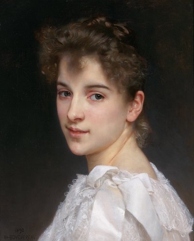Gabrielle Cot von William Adolphe Bouguereau als Kunstdruck auf Leinwand