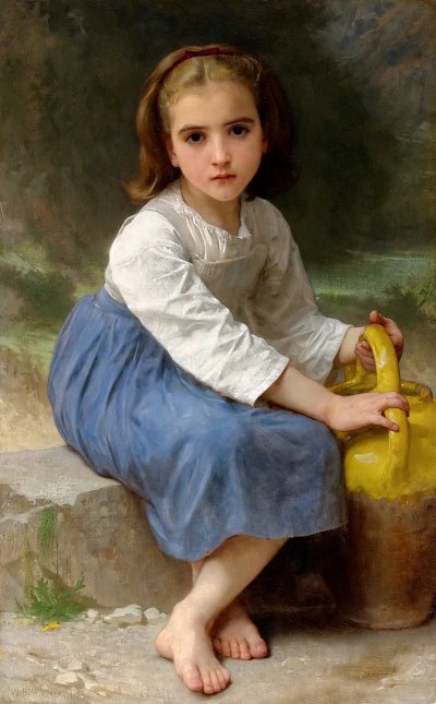 Jeune Fille A La Cruche von William Adolphe Bouguereau als Kunstdruck auf Leinwand